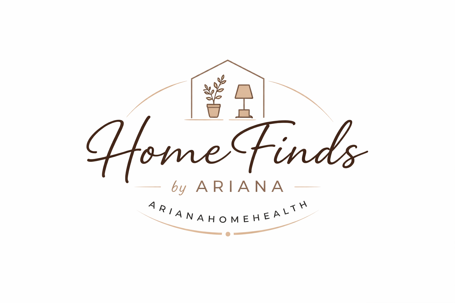 ArianaHomeHealth logo minimalist home wellness lifestyle brand for young homeowners